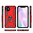 Coque Contour Silicone et Plastique Housse Etui Mat avec Magnetique Support Bague Anneau S01 pour Apple iPhone 11 Petit