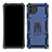 Coque Contour Silicone et Plastique Housse Etui Mat avec Magnetique Support Bague Anneau S01 pour Realme C11 Bleu