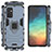 Coque Contour Silicone et Plastique Housse Etui Mat avec Magnetique Support Bague Anneau S01 pour Samsung Galaxy A05s Petit