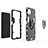 Coque Contour Silicone et Plastique Housse Etui Mat avec Magnetique Support Bague Anneau S01 pour Samsung Galaxy A22s 5G Petit