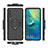 Coque Contour Silicone et Plastique Housse Etui Mat avec Magnetique Support Bague Anneau S01 pour Samsung Galaxy A9 Star Pro Petit