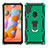 Coque Contour Silicone et Plastique Housse Etui Mat avec Magnetique Support Bague Anneau S01 pour Samsung Galaxy M11 Vert