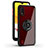 Coque Contour Silicone et Plastique Housse Etui Mat avec Magnetique Support Bague Anneau S03 pour Samsung Galaxy A01 SM-A015 Rouge et Noir