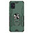 Coque Contour Silicone et Plastique Housse Etui Mat avec Magnetique Support Bague Anneau S03 pour Samsung Galaxy A51 5G Vert