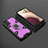 Coque Contour Silicone et Plastique Housse Etui Mat avec Magnetique Support Bague Anneau S03 pour Samsung Galaxy M02s Violet