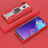 Coque Contour Silicone et Plastique Housse Etui Mat avec Magnetique Support Bague Anneau S04 pour Samsung Galaxy M20 Rouge