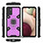 Coque Contour Silicone et Plastique Housse Etui Mat avec Magnetique Support Bague Anneau S05 pour Samsung Galaxy A02s Violet