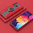 Coque Contour Silicone et Plastique Housse Etui Mat avec Magnetique Support Bague Anneau S05 pour Samsung Galaxy A20 Rouge