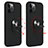 Coque Contour Silicone et Plastique Housse Etui Mat avec Magnetique Support Bague Anneau S06 pour Apple iPhone 12 Pro Petit