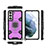 Coque Contour Silicone et Plastique Housse Etui Mat avec Magnetique Support Bague Anneau S07 pour Samsung Galaxy S21 FE 5G Violet