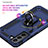 Coque Contour Silicone et Plastique Housse Etui Mat avec Magnetique Support Bague Anneau T02 pour Samsung Galaxy S21 5G Petit