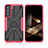 Coque Contour Silicone et Plastique Housse Etui Mat avec Magnetique Support Bague Anneau T09 pour Samsung Galaxy S24 5G Petit