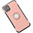 Coque Contour Silicone et Plastique Housse Etui Mat avec Magnetique Support Bague Anneau Y01 pour Apple iPhone 11 Or Rose