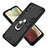 Coque Contour Silicone et Plastique Housse Etui Mat avec Magnetique Support Bague Anneau Y01B pour Samsung Galaxy A12 Nacho Petit