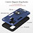 Coque Contour Silicone et Plastique Housse Etui Mat avec Magnetique Support Bague Anneau Y01B pour Samsung Galaxy M21s Petit