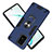 Coque Contour Silicone et Plastique Housse Etui Mat avec Magnetique Support Bague Anneau Y01B pour Samsung Galaxy S10 Lite Petit