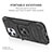 Coque Contour Silicone et Plastique Housse Etui Mat avec Magnetique Support Bague Anneau YF1 pour Apple iPhone 13 Pro Max Petit