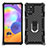 Coque Contour Silicone et Plastique Housse Etui Mat avec Magnetique Support Bague Anneau YF1 pour Samsung Galaxy A31 Petit