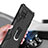 Coque Contour Silicone et Plastique Housse Etui Mat avec Magnetique Support Bague Anneau YF1 pour Samsung Galaxy A42 5G Petit