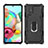 Coque Contour Silicone et Plastique Housse Etui Mat avec Magnetique Support Bague Anneau YF1 pour Samsung Galaxy A71 5G Petit