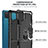Coque Contour Silicone et Plastique Housse Etui Mat avec Magnetique Support Bague Anneau YF1 pour Samsung Galaxy M12 Petit