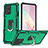 Coque Contour Silicone et Plastique Housse Etui Mat avec Magnetique Support Bague Anneau YF1 pour Samsung Galaxy M80S Vert