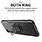 Coque Contour Silicone et Plastique Housse Etui Mat avec Magnetique Support Bague Anneau ZJ1 pour Samsung Galaxy A02s Petit