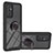 Coque Contour Silicone et Plastique Housse Etui Mat avec Magnetique Support Bague Anneau ZJ1 pour Samsung Galaxy A05s Petit