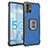 Coque Contour Silicone et Plastique Housse Etui Mat avec Magnetique Support Bague Anneau ZJ2 pour Samsung Galaxy A51 4G Bleu