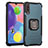 Coque Contour Silicone et Plastique Housse Etui Mat avec Magnetique Support Bague Anneau ZJ2 pour Samsung Galaxy A70S Petit