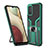 Coque Contour Silicone et Plastique Housse Etui Mat avec Magnetique Support Bague Anneau ZL1 pour Samsung Galaxy M02s Vert