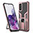 Coque Contour Silicone et Plastique Housse Etui Mat avec Magnetique Support Bague Anneau ZL1 pour Samsung Galaxy S20 Petit