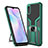 Coque Contour Silicone et Plastique Housse Etui Mat avec Magnetique Support Bague Anneau ZL1 pour Xiaomi Redmi 9A Vert