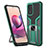 Coque Contour Silicone et Plastique Housse Etui Mat avec Magnetique Support Bague Anneau ZL1 pour Xiaomi Redmi Note 10S 4G Vert