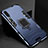 Coque Contour Silicone et Plastique Housse Etui Mat avec Magnetique Support pour Samsung Galaxy A70S Bleu