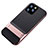 Coque Contour Silicone et Plastique Housse Etui Mat avec Support A01 pour Apple iPhone 11 Pro Max Or Rose