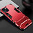 Coque Contour Silicone et Plastique Housse Etui Mat avec Support A01 pour Apple iPhone 13 Rouge