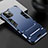 Coque Contour Silicone et Plastique Housse Etui Mat avec Support A01 pour Apple iPhone 14 Pro Bleu