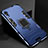 Coque Contour Silicone et Plastique Housse Etui Mat avec Support A01 pour Apple iPhone XR Bleu