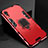 Coque Contour Silicone et Plastique Housse Etui Mat avec Support A01 pour Apple iPhone XR Rouge