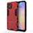 Coque Contour Silicone et Plastique Housse Etui Mat avec Support A01 pour Huawei Nova 8 SE 5G Rouge