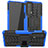 Coque Contour Silicone et Plastique Housse Etui Mat avec Support A01 pour Motorola Moto Edge 20 5G Bleu