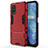 Coque Contour Silicone et Plastique Housse Etui Mat avec Support A01 pour Realme Narzo 30 Pro 5G Rouge