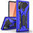 Coque Contour Silicone et Plastique Housse Etui Mat avec Support A01 pour Samsung Galaxy Note 10 5G Bleu