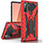 Coque Contour Silicone et Plastique Housse Etui Mat avec Support A01 pour Samsung Galaxy Note 10 5G Rouge