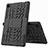 Coque Contour Silicone et Plastique Housse Etui Mat avec Support A01 pour Samsung Galaxy Tab A7 4G 10.4 SM-T505 Noir