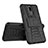 Coque Contour Silicone et Plastique Housse Etui Mat avec Support A02 pour Huawei Mate 10 Lite Noir