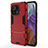 Coque Contour Silicone et Plastique Housse Etui Mat avec Support A02 pour Xiaomi Mi 11 Pro 5G Rouge