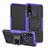 Coque Contour Silicone et Plastique Housse Etui Mat avec Support A04 pour Huawei P30 Lite Violet