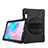 Coque Contour Silicone et Plastique Housse Etui Mat avec Support A04 pour Samsung Galaxy Tab S6 10.5 SM-T860 Noir